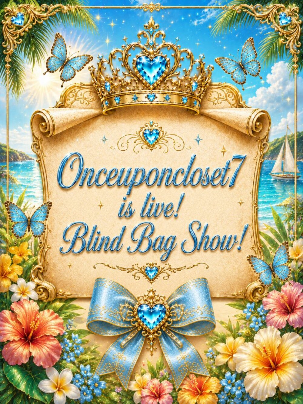 Onceuponcloset7 is live! Bling bag/blind box show!